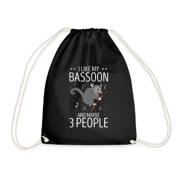 Instrument à vent en bois et instrument à vent basson - Sac de sport léger - noir - Devant