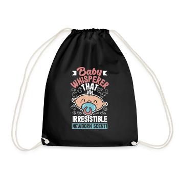 Baby Whisperer That Irresistible Newborn Scent - Drawstring Bag - black - Front