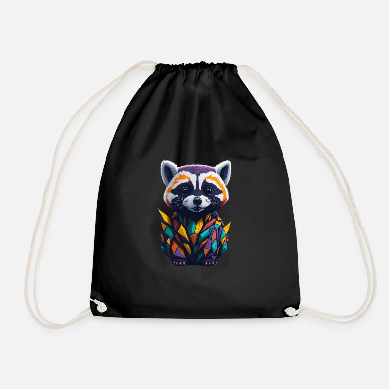 Racoon 2 - Turnbeutel - Schwarz