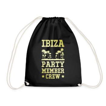 Ibiza Party Crew - Drawstring Bag - black - Front