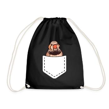 Zebra Finches Bird Zebra Finch - Drawstring Bag - black - Front