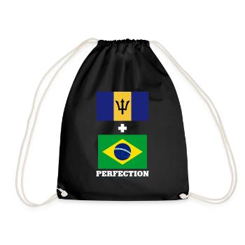 Barbados flag Barbadian bayan - Drawstring Bag - black - Front