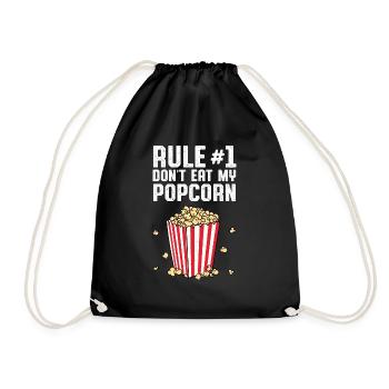 Règle numéro un des collations au cinéma Ne mangez pas mon pop-corn - Sac de sport léger - noir - Devant