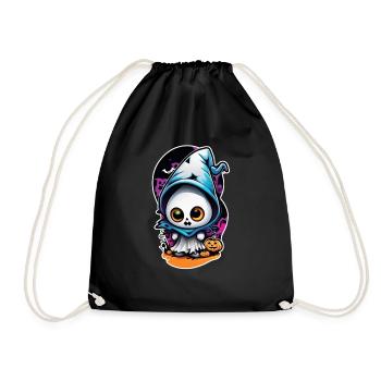 halloween- monstre et fantome - Sac de sport léger - noir - Devant