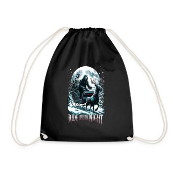 Balade dans la nuit - Traîneau du Père Noël sinistre - Sac de sport léger - noir - Devant
