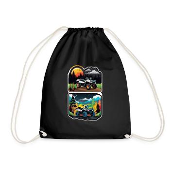 Quad & Off-Road - Drawstring Bag - black - Front