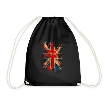 Union Jack - Drawstring Bag - black - Front