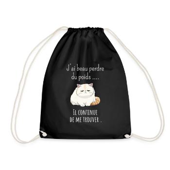 J’ai beau perdre poids il continue de me trouver - Sac de sport léger - noir - Devant
