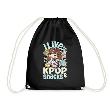 Motif coréen à la mode pour les fans de K-pop idée cadeau - Sac de sport léger - noir - Devant