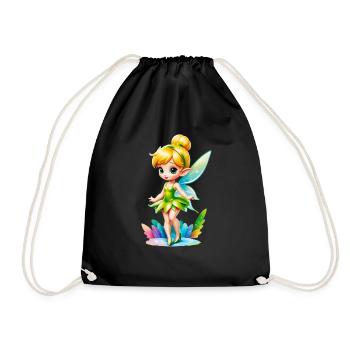 Little Fairy 7 - Drawstring Bag - black - Front