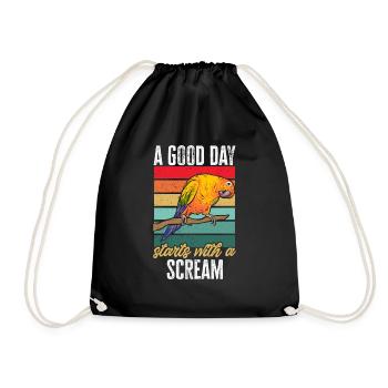 Parakeet, Parrot, Parakeet, Bird - Drawstring Bag - black - Front
