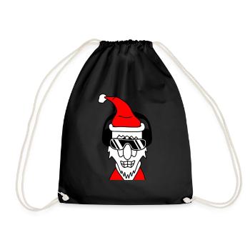 Fête Père Noël Cool Noël Hiver Musique - Sac de sport léger - noir - Devant