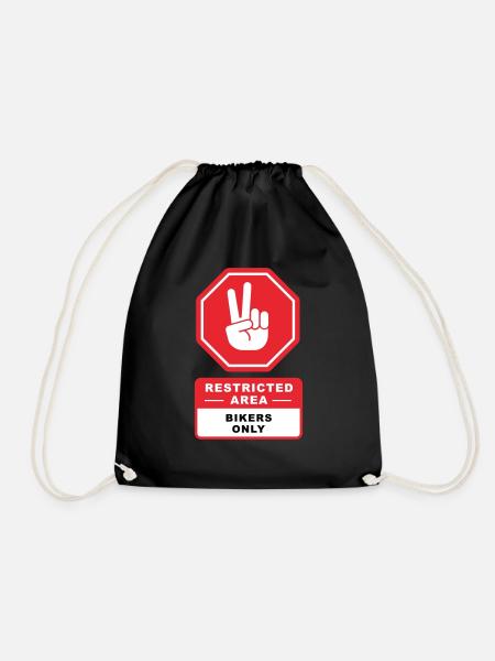 Bikers - Drawstring Bag - black