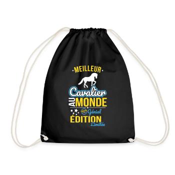 Best Rider in the World - 100% Awesome - Drawstring Bag - black - Front
