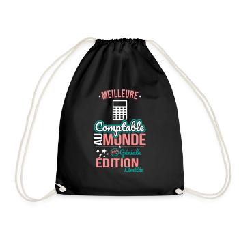 Meilleure Comptable au monde - 100% géniale - Sac de sport léger - noir - Devant