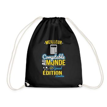 Meilleur Comptable au monde - 100% génial - Sac de sport léger - noir - Devant