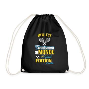 Meilleur Tennisman au monde - 100% génial - Sac de sport léger - noir - Devant