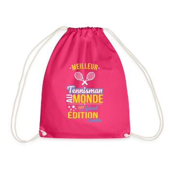 Meilleur Tennisman au monde - 100% génial - Sac de sport léger - fuchsia - Devant