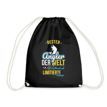 Meilleur pêcheur au monde - 100 % authentique - Sac de sport léger - noir - Devant