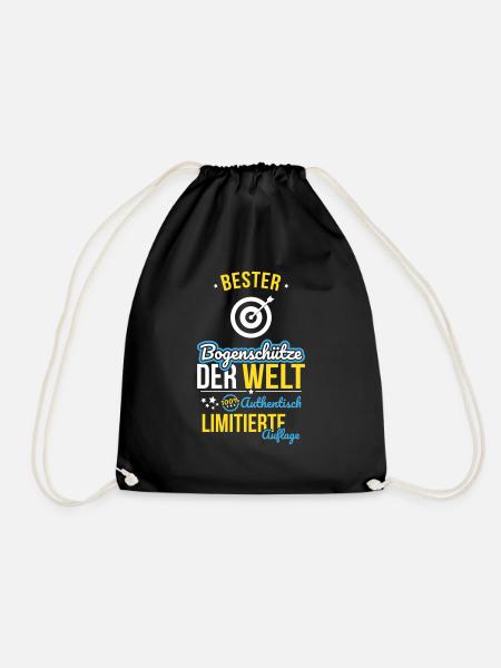 Best Archer in the World - 100% Authentic - Drawstring Bag - black