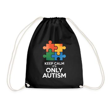 Autisme - Sac de sport léger - noir - Devant