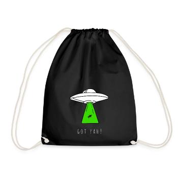 OVNI Alien soucoupe volante - Sac de sport léger - noir - Devant
