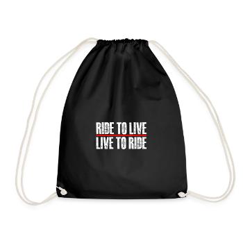 ride to live - Turnbeutel - Schwarz - Vorne