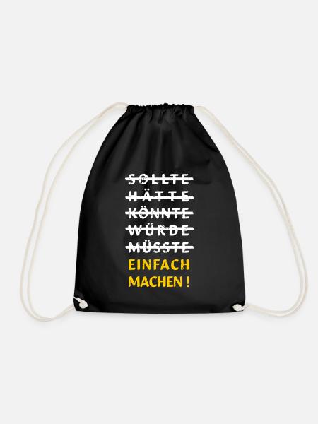 Einfach machen! - Turnbeutel - Schwarz