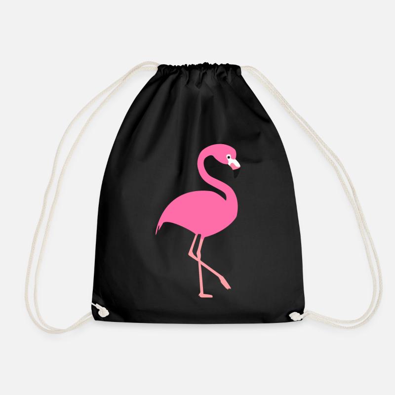 Flamingo - Turnbeutel - Schwarz