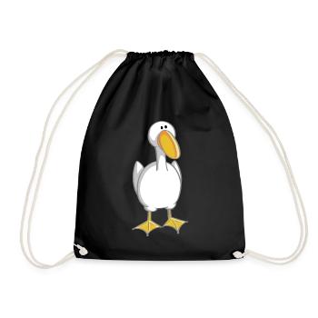 Little goose - drakes - duck - ducklings - geese - Drawstring Bag - black - Front