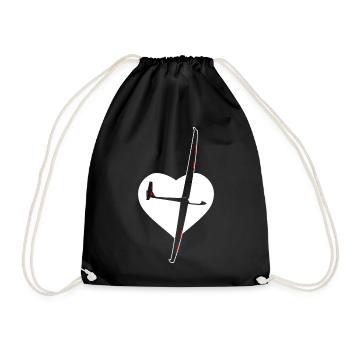 Glider Gliding Gliding Glider Flying - Drawstring Bag - black - Front