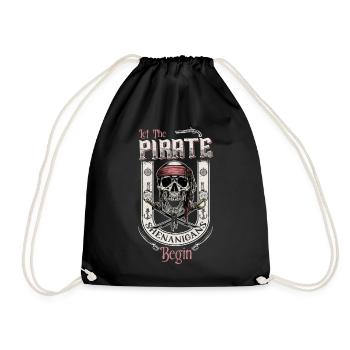 Laissez les manigances de pirates commencer le style de tatouage - Sac de sport léger - noir - Devant