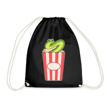 Maïs soufflé serpent - Sac de sport léger - noir - Devant