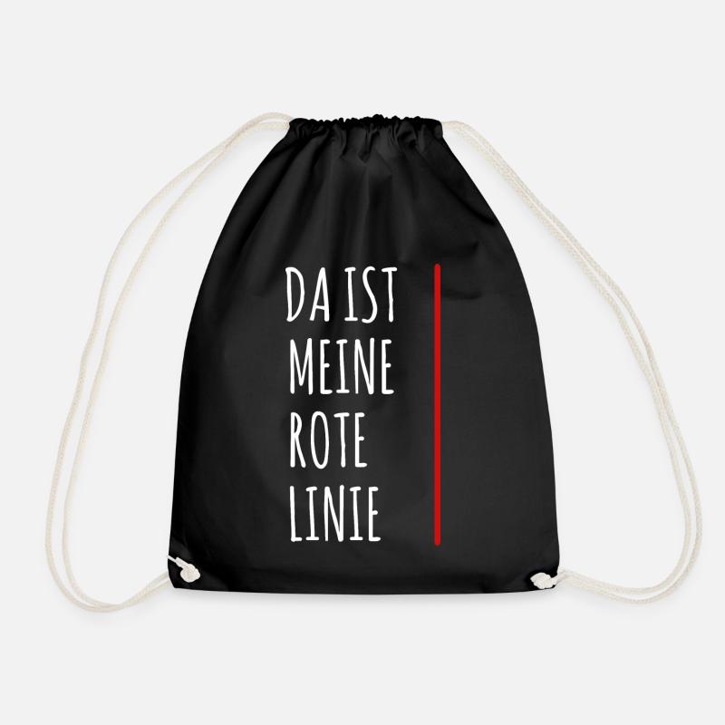 Lustiger Sarkasmus Meine Rote Linie - Turnbeutel - Schwarz