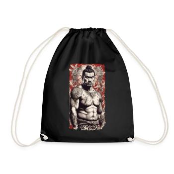 Tattoo Street Fighter Japon Design urbain - Sac de sport léger - noir - Devant