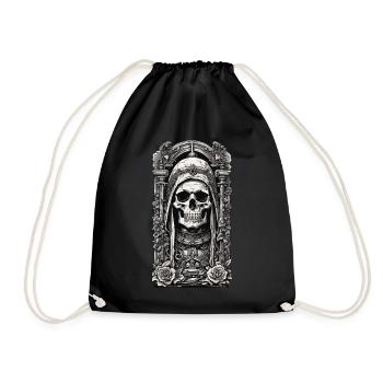 Gothic Eleganz Skelett Vintage Monument - Turnbeutel - Schwarz - Vorne