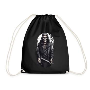 Gothic Horror Halloween Skeleton - Drawstring Bag - black - Front