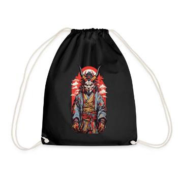 Oni japonais style artistique rétro japonais - Sac de sport léger - noir - Devant
