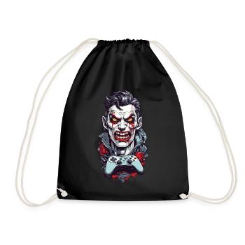 Spooky Halloween Gamer Gaming Design - Drawstring Bag - black - Front