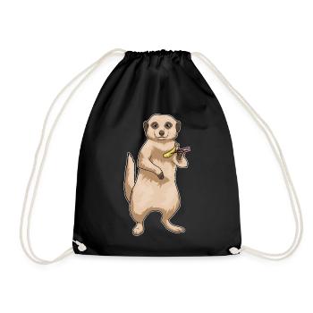 Meerkat Fish Tempura - Drawstring Bag - black - Front