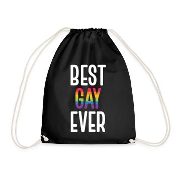 Mois de la fierté LGBT - Meilleur gay de tous les temps - Sac de sport léger - noir - Devant