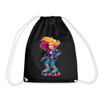 Cool skater hip hop fille - Sac de sport léger - noir - Devant