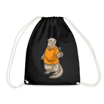 Otter Dart Dartpfeil - Drawstring Bag - black - Front