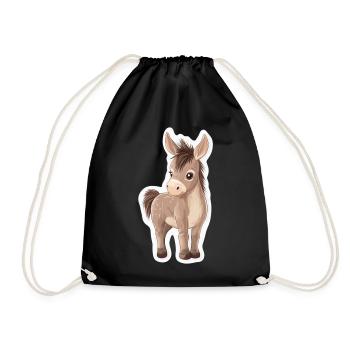 donkey - Drawstring Bag - black - Front