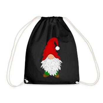 Gnome à barbe - Sac de sport léger - noir - Devant