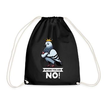 Avant de demander Pigeon Pigeons Pigeons Lovers Pigeon Bird - Sac de sport léger - noir - Devant