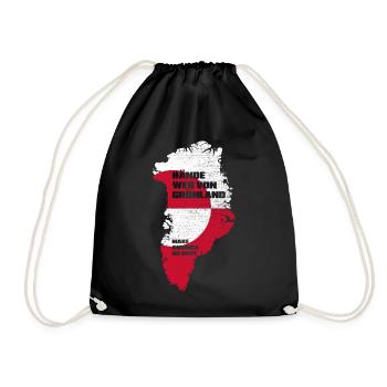 Hands off Greenland (Greenland Edition) - Drawstring Bag - black - Front