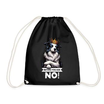 Avant que vous ne demandiez Border Collie Hütehund Collie - Sac de sport léger - noir - Devant