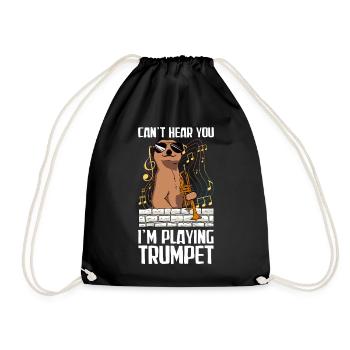 Je ne t’entends pas, trompettiste - Sac de sport léger - noir - Devant