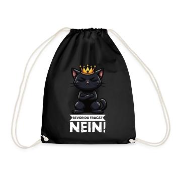 Avant que tu ne demandes Pas de chats Chats Amateur des chats - Sac de sport léger - noir - Devant